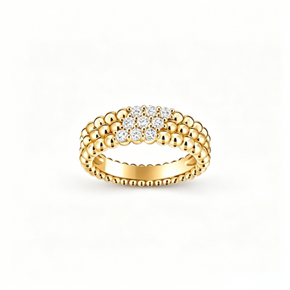 [⭐Novea] THREE-ROW DIAMOND RING