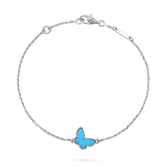 [⭐Novea]BUTTERFLY TURQUOISE BUTTERFLY BRACELET SILVER