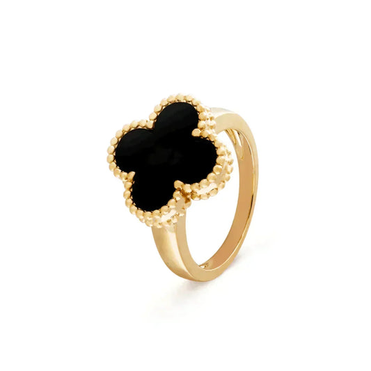 [⭐Novea]CLOVER ONYX RING